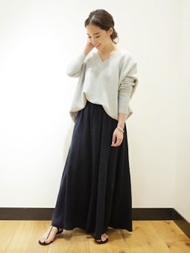 「VICINI（ヴィッチーニ）のアイテム」を使った、MARIさん（レディース・156cm）の春コーディネート