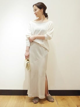 「M2MAlletier（エムツーマレティエ）のアイテム」を使った、MARIさん（レディース・156cm）の春コーディネート