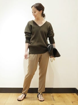 「VICINI（ヴィッチーニ）のアイテム」を使った、MARIさん（レディース・156cm）の春コーディネート