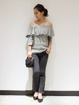 「Deuxieme Classe（ドゥーズィエムクラス）のアイテム（スウェット）」を使った、MARIさん（レディース・156cm）の夏コーディネート