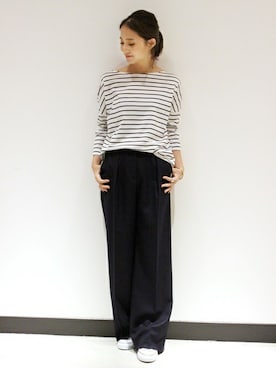 「INCOTEX（インコテックス）のアイテム」を使った、MARIさん（レディース・156cm）の秋コーディネート