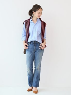 「6397（シックススリーナインセブン）のアイテム」を使った、MARIさん（レディース・156cm）の秋コーディネート