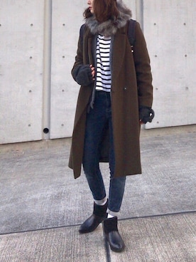 「URBAN RESEARCH ROSSO WOMEN（アーバンリサーチ　ロッソ）のアイテム（ジャケット/アウター）」を使った、Creamさん（レディース・158cm）の冬コーディネート