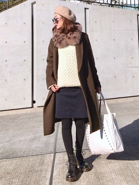 「URBAN RESEARCH ROSSO WOMEN（アーバンリサーチ　ロッソ）のアイテム（ジャケット/アウター）」を使った、Creamさん（レディース・158cm）の冬コーディネート