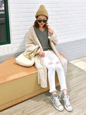 「Te chichi（テチチ）のアイテム」を使った、Creamさん（レディース・158cm）の春コーディネート