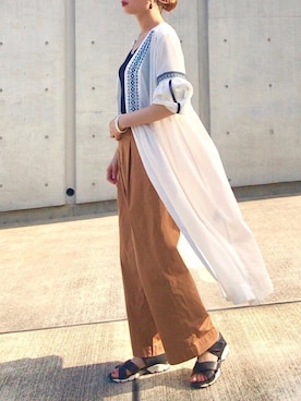 「STUDIOUS（ステュディオス）のアイテム（ワンピース/ドレス）」を使った、Creamさん（レディース・158cm）の夏コーディネート