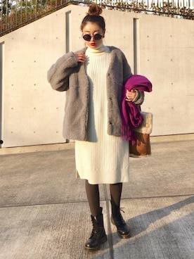 Creamさん（レディース・158cm）の冬コーディネート