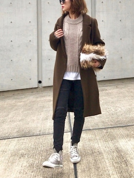 「URBAN RESEARCH ROSSO WOMEN（アーバンリサーチ　ロッソ）のアイテム（ジャケット/アウター）」を使った、Creamさん（レディース・158cm）の冬コーディネート