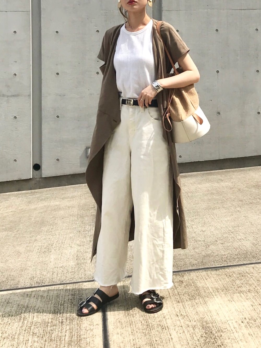 Emma Taylor ブラウンラップドレス 半袖