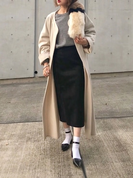 「Bonappetit（ボナペティ）のアイテム」を使った、Creamさん（レディース・158cm）の冬コーディネート