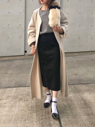 BONAPPETIT 毛皮チュニック＆ワンピース ブラウン系 BONAPPETIT 