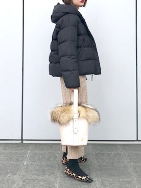 「TOPKAPI（トプカピ）のアイテム（ハンドバッグ）」を使った、Creamさん（レディース・158cm）の冬コーディネート