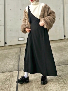 「RED CHOP WORKS（レッドチョップワークス）のアイテム（ジャケット/アウター）」を使った、Creamさん（レディース・158cm）の冬コーディネート