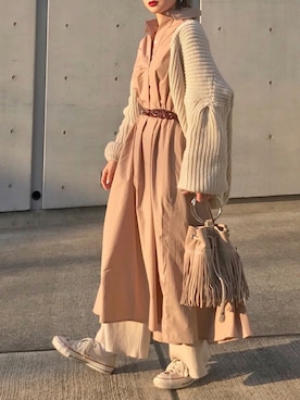 「@ChouChou（アットシュシュ）のアイテム」を使った、Creamさん（レディース・158cm）の春コーディネート