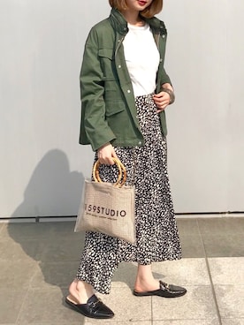「ALLUMER（アリュメール）のアイテム（ジャケット/アウター）」を使った、Creamさん（レディース・158cm）の春コーディネート