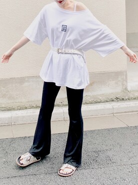 Creamさんの「WEARISTA Deco × INTER FACTORY　ロゴプリントビッグTシャツ」を使ったコーディネート