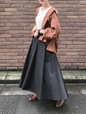 「DHOLIC（ディーホリック）のアイテム（その他アウター）」を使った、Creamさん（レディース・158cm）の秋コーディネート