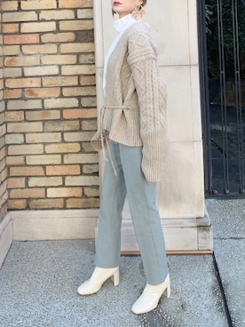 「LOWRYS FARM（ローリーズファーム）のストレッチヒールブーツ　851418（ブーツ）」を使った、Creamさん（レディース・158cm）の秋コーディネート