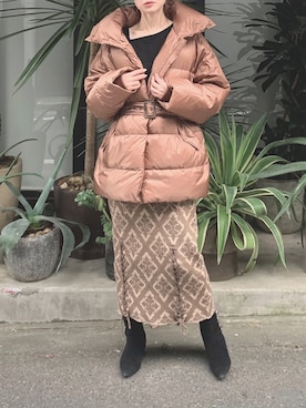 「LILY BROWN（リリーブラウン）のアイテム（その他アウター）」を使った、Creamさん（レディース・158cm）の秋コーディネート