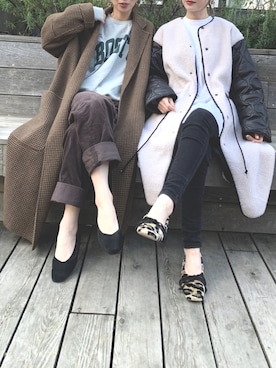 「キルティングコート」｜Creamさん（レディース・158cm）の秋コーディネート