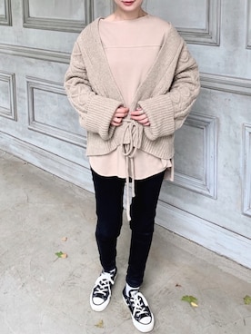 「PT（ピーティ）のアイテム（リング）」を使った、Creamさん（レディース・158cm）の秋コーディネート