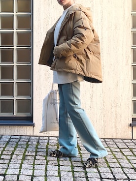 「ALLUMER（アリュメール）のアイテム（ジャケット/アウター）」を使った、Creamさん（レディース・158cm）の冬コーディネート