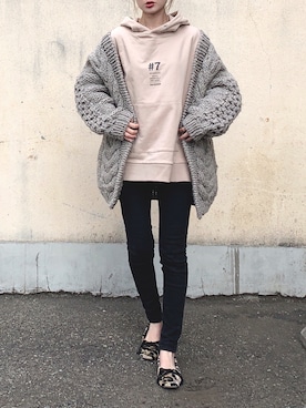 「ALLUMER（アリュメール）のアイテム（トップス）」を使った、Creamさん（レディース・158cm）の冬コーディネート
