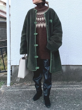 「NAF（ナフ）のアイテム（その他アウター）」を使った、Creamさん（レディース・158cm）の冬コーディネート