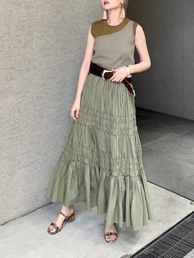 「SLOBE IENA（スローブイエナ）のアイテム（アクセサリー）」を使った、Creamさん（レディース・158cm）の春コーディネート