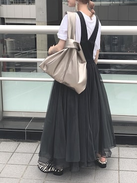 「LA BELLE ETUDE（ラベルエチュード）のアイテム（ワンピース/ドレス）」を使った、Creamさん（レディース・158cm）の秋コーディネート