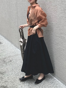 「ALLUMER（アリュメール）のアイテム（トップス）」を使った、Creamさん（レディース・158cm）の秋コーディネート