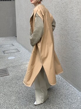 「via j（ヴィアジェイ）のアイテム（ニット/セーター）」を使った、Creamさん（レディース・158cm）の秋コーディネート