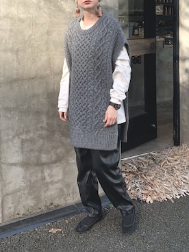 「ベストコーデ」｜「アイテム（アナログ腕時計）」を使った、Creamさん（レディース・158cm）の冬コーディネート