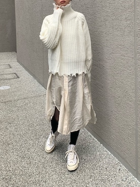 「アイテム（タイツ/ストッキング）」を使った、Creamさん（レディース・158cm）の冬コーディネート