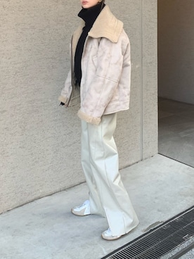 「スヌード」｜「アイテム（その他アウター）」を使った、Creamさん（レディース・158cm）の冬コーディネート