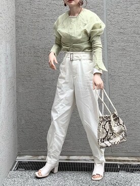 「BOEMY（ボエミー）のアイテム（ピアス（両耳用））」を使った、Creamさん（レディース・158cm）の春コーディネート