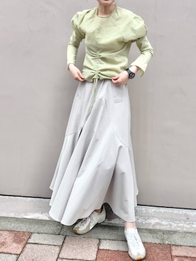 「ピスタチオ」｜「アイテム（腕時計）」を使った、Creamさん（レディース・158cm）の春コーディネート