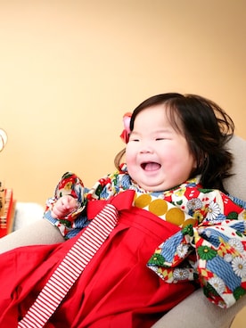 「ベビー袴」｜きくみさん（キッズ・80cm）の春コーディネート
