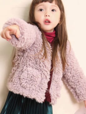 「子供服」｜「アイテム（ノーカラージャケット）」を使った、puttaさん（キッズ・110cm）の秋コーディネート