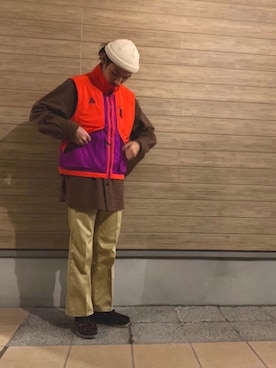 「NIKEACG」｜「アイテム（ブーツ）」を使った、伊藤駿/shun itoさん（メンズ・170cm）の冬コーディネート