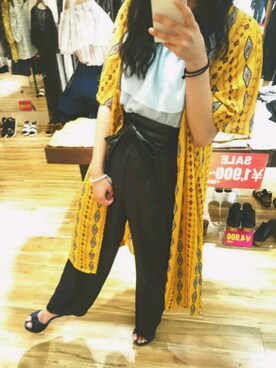 「one way（ワンウェイ）のアイテム（シューズ）」を使った、« Hönökä »さん（レディース・158cm）の夏コーディネート