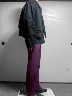 「u170」｜「アイテム（ブルゾン）」を使った、まさん（メンズ・166cm）の冬コーディネート