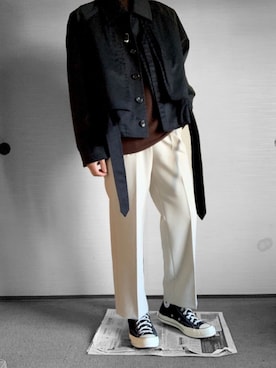 「u170」｜「アイテム（ブルゾン）」を使った、まさん（メンズ・166cm）の冬コーディネート