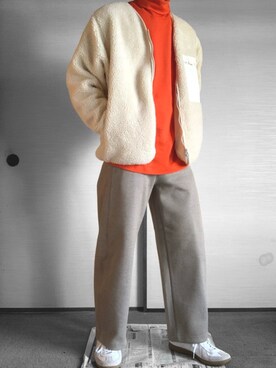 「u170」｜「アイテム（ブルゾン）」を使った、まさん（メンズ・166cm）の冬コーディネート