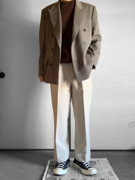 「u170」｜「アイテム（ジャケット/アウター）」を使った、まさん（メンズ・166cm）の春コーディネート
