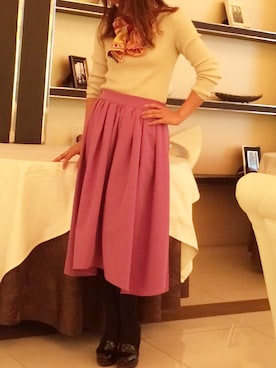 「パーティースタイル」｜「アイテム（財布/小物）」を使った、yuyuさん（レディース・159cm）の春コーディネート