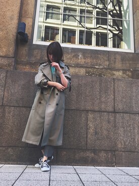 「Abahouse Devinette（ドゥヴィネット）のアイテム（ジャケット/アウター）」を使った、HALUKAさん（レディース・167cm）の冬コーディネート