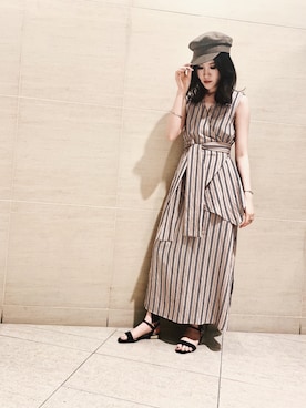 「qualite（カリテ）のアイテム（ワンピース）」を使った、HALUKAさん（レディース・167cm）の夏コーディネート