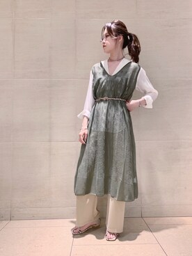 「qualite（カリテ）のアイテム（ワンピース）」を使った、HALUKAさん（レディース・167cm）の夏コーディネート