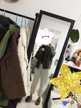 「休闲」｜「アイテム（マウンテンパーカー）」を使った、就地瓜吧さん（レディース・162cm）の秋コーディネート